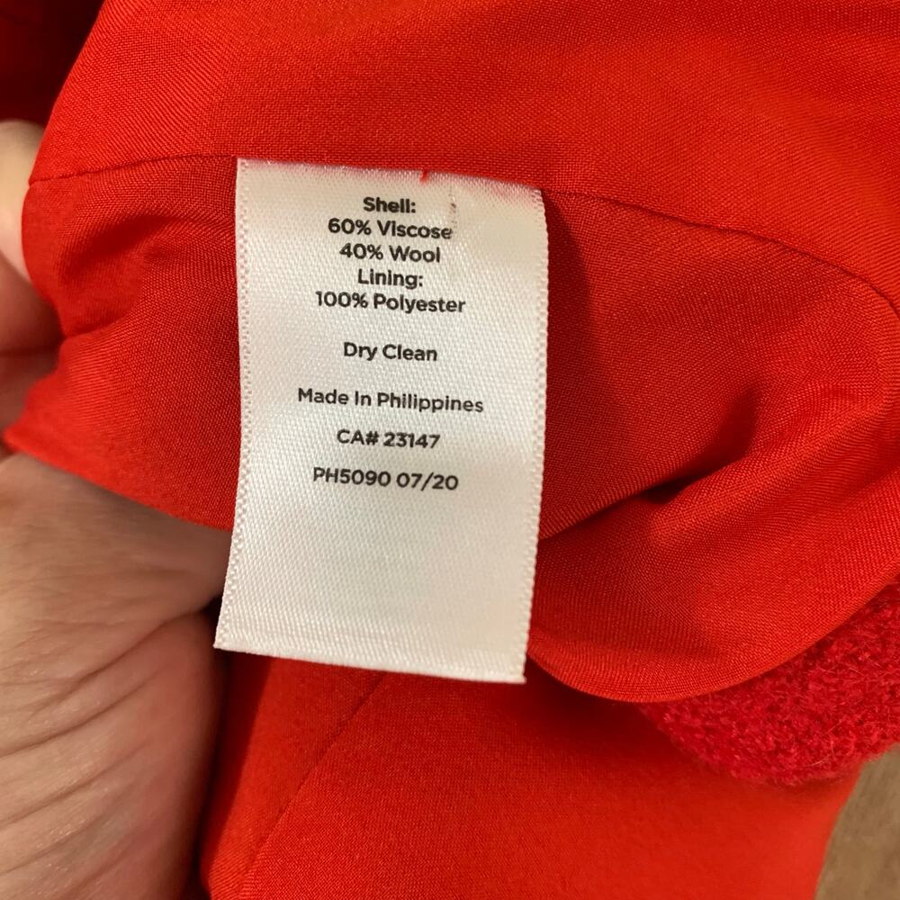 Talbots Red Textured Two-Button Blazer - Picture 11 of 11